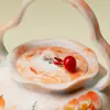 Tetera de Cerámica Artesanal de Alta Gama con Diseño de Copo de Nieve Blanco y Asa Única, Adecuada para Uso Doméstico, Juego de Té Kung Fu