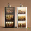 Armario Plegable para Ropa para Uso Doméstico, Armario Sencillo, Caja Organizadora para Ventana de Mirador, Caja de Almacenamiento de Plástico con Puerta Enrollable