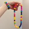 Pulsera collar de cuarzo de verano colorido happy dopamine