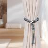 Hebilla para cortina con anillo de madera tejido a mano, accesorios para cortinas de sala de estar, venta al por mayor directa de fábrica, nueva, transfronteriza
