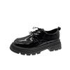Zapatos Mary Jane de Cuero de Estilo Británico Retro para Mujer 2024 Otoño Nueva Moda Lock Flats Plataforma de Suela Gruesa Mocasines