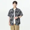 Camisa de Manga Corta NASA para Hombre Verano 2025 Nueva Camisa Casual Holgada Estilo Hawaiano para Vacaciones Tops para Hombre