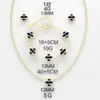 Pulsera, Pendientes y Collar de Acero de Titanio con Trébol de Cuatro Hojas de la Suerte, Venta Caliente Transfronteriza, Fresco y Moderno, 18K Sin Decoloración