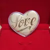 Moeda de Ouro Estilo Shuibei Token de Amor, Ouro Puro 999, Presente de Dia dos Namorados Casamento