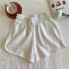 Shorts Esportivos Plus Size para Menina Cheinha Feminino Verão Roupa Externa Novo Estilo Coreano Cintura Alta Solto Emagrecimento Casa Calças Casuais de Perna Larga