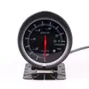 Defibf Instrumento de Modificación de Coche de 2.5 pulgadas con Luz Roja y Blanca Voltaje Temperatura del Agua Temperatura del Aceite Turbina Hidráulica con Sensor