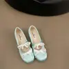 Zapatos Mary Jane bajos de encaje suave estilo francés para mujer, nuevos zapatos de tacón sencillo estilo ballet primavera 2026