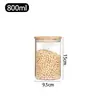 Pote de Vidro Selado Transfronteiriço Pote de Vidro Borossilicato para Chá Pote de Armazenamento de Frutas Secas Cereal Doce Pote de Vidro com Tampa