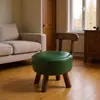 Taburete Giratorio de Madera Maciza Jixin con Respaldo, Taburete Redondo Pequeño, Artículos para el Hogar Creativos, Otros Artículos de Uso Diario para el Hogar