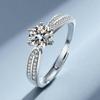 Moissanite Starlight Queen Ring 1 quilate s925 Silver Wedding Ring Senhoras podem encomendar 18K ouro ao vivo online geração vermelha