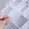 Caja Organizadora de Plástico Transparente Desmontable de 8 Compartimentos con Hebilla Doble Caja de PP para Joyería Tarjetas Herramientas de Ferretería Pastillas Caja Organizadora