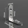 Soporte angular de acero inoxidable fijador de ángulo recto de 90 grados conector de soporte triangular de hierro pieza de refuerzo tipo ferretería soporte de estante