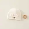 Gorro para Bebé Primavera y Otoño Delgado Doble Capa Recién Nacido Dibujos Animados Súper Lindo Cálido Protege la Fontanela Gorro de Poner 0-3 Meses