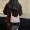 Bolso de Croissant Simple a Cuadros Retro Bolso de Empanada Versátil Elegante 2026 Nueva Textura Bolso de Hombro Único Bolso Cruzado de Moda
