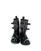 Botas Curtas de Cavaleiro com Fivela Retro e Salto Grosso, Botas de Cowboy Ocidentais para Mulheres, Botas de Motociclista para Tornozelo com Bico Redondo Emagrecedoras