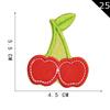 Etiqueta de Bordado por Computadora Yuanda Pegamento Termofusible Fruta Sandía Parche Bordado Parche Cereza Parche Accesorios de Ropa DIY Parche de Tela