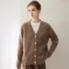 Capa Cárdigan de Hilo Floral Suelto para Mujer Kangbaolai Otoño/Invierno Nuevo Estilo 75% Cachemir 25% Seda de Morera