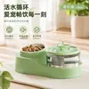 Alimentador automático de animais de estimação, fonte de água para gatos, aço inoxidável, design anti-tombamento, armazenamento separado para ração seca e úmida, envia em até 48 horas
