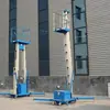 Plataforma elevadora de doble mástil personalizada al por mayor plataforma de trabajo móvil para instalación a gran altura elevador de aleación de aluminio