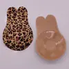 Cobre-mamilo Adesivo Silicone Orelha de Coelho Levanta-se Sutiã Sem Costas Autoadesivo Invisível Peça Única Push-Up Cobre-mamilo Coelho