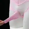Conjunto JJ de Renda para Homens com Cintura Baixa Roupa Íntima Sexy Ultra Fina para Travestis Gays Tela Totalmente Transparente Roupa Íntima Sexy para Homens