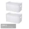 Caja de almacenamiento de escritorio, caja de cosméticos, compartimento de plástico esmerilado con tapa, caja de mascarillas, caja de acabado de mesa de cosméticos