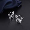 Aretes de Elfo Insecto Hueco Diseñados para Mujeres, Ventas Directas de Fábrica, Moda Coreana de Bosque, Aretes Pequeños de Mariposa de Celebridad de Internet