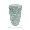 Macarrón Morandi Patrón Retro Maceta de Cerámica Estilo Europeo Relieve Tridimensional Escritorio Balcón Universal Recipiente para Arreglos de Flores Suculentas