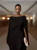 Amazon Europeo y Americano Transfronterizo Vestido Largo de Color Sólido Hombros Descubiertos Delgado Sin Mangas para Mujer Vestido de Moda 25011