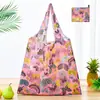 Bolsa de compras plegable de gran capacidad, bolso de mano portátil para supermercado, impresión de logotipo, bolsa de almacenamiento 190T, directo de fábrica