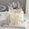 Decoración para Pastel del Día de San Valentín Chino 2025 Enchufe Celebridad de Internet Lazo de Perla Diamante Mariposa Fantasma Accesorios de Disfraz