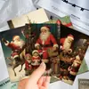 Cartão Postal Qi Yu Cartão de Boas Festas Cartão de Decoração com Atmosfera de Natal Ins Cartão de Agradecimento de Feriado Cartão Manuscrito de Bênção