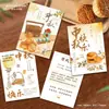Cartão de Instruções de Consumo de Bolinho da Lua de Meio Outono, Massa de Gema de Ovo, Métodos de Armazenamento de Bolinho de Abacaxi, Design e Impressão de Cartão de Lembrete Quente