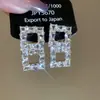Pendientes Cuadrados Huecos de Zirconia con Aguja de Plata Electrochapada en Oro Real de 18K Pendientes Versátiles Pendientes de Lujo Ligero de Alta Gama para Mujer