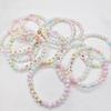 Pulsera de Moda de Cuentas Acrílicas de Colores Brillantes Transfronteriza con Letras Acrílicas de Corazón de Amor Popular Joyería de Mano al Por Mayor