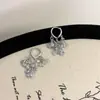 Pendientes largos con borla de circonita para mujer, pendientes de lujo ligero, nuevos de nicho 2025