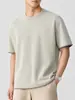 Roupas Masculinas Fengshe / Verão 2026 Nova Camiseta Masculina Estilo Americano Simples Estilo Old Money Manga Curta Masculina