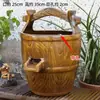 Filtro Paisajismo Juego Completo de Adornos Cerámicos para Estanques de Peces Maceta de Cerámica Tanque de Peces Antiguo Agua Circulante Piscicultura Agua Corriente Cascada