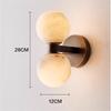 Nueva Lámpara de Pared Francesa de Mármol Transfronteriza de Doble Cabezal Lámpara de Mesita de Noche de Dormitorio Estilo Mid-Century Diseñador B&B Lámpara de Cobre para Mesita de Noche