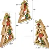 Adornos Navideños de Madera Transfronterizos Decoraciones Creativas para el Árbol de Navidad de Escritorio en Casa Adornos para Arreglo de Ambiente de Escena de Ventana