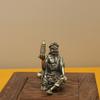 Colección de adornos de dieciocho Arhats de latón antiguo, retro, dragón, tigre, decoración de escritorio, cobre, hombre de bronce macizo en miniatura