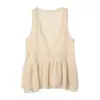 Chal de moda sin mangas con cuello en V y retazos de encaje asimétricos estilo europeo y americano transfronterizo 2026 1058623