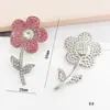 Rosa tridimensional com flor de gota de diamante adesivo de liga rosa diamante acessórios de rosa capa de celular material DIY bolsa beleza de celular
