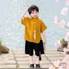 Hanfu Infantil para Meninos e Meninas, Novo Traje Tang Estilo Chinês, Roupa Estilo Nacional, Novo Modelo de Verão, Fantasia Tradicional para Bebê para Performance de 1º de Junho