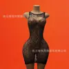 Body Aberto na Virilha de Comércio Exterior Transfronteiriço Que Não Requer Tirar, Revelando o Peito, Meias Sexy Apaixonadas Rasgáveis à Mão, Roupa Erótica Provocante