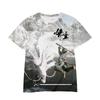 Amazon Comercio Exterior Transfronterizo Nuevo Camiseta Casual Holgada de Manga Corta Impresión Digital 3D Black Myth Wukong para Hombre