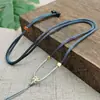 Hilo de Jade Tejido a Mano Ajustable Elegante Colgante Nudo Concéntrico Cuerda Colgante Jade Ágata Correa para el Cuello Cordón de Jade Venta al por Mayor