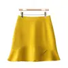 Saia Curta Cauda de Peixe para Mulheres, Verão Fina 2026 Novo Estilo, Cintura Alta, Emagrecedora, Moda Saia Ruffle Meia-Saia, Saia Evasê Estilo Conjunto