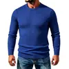 Moda Masculina Europea y Americana de Amazon Ajuste Delgado Tallas Grandes Cuello Redondo Tejido 2026 Nuevo Top de Punto Casual para Hombre