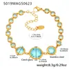 Azucarero Joyería Exquisita Europea y Americana Acero Inoxidable Piedra de Cristal Tobillera Combinación Verano Simple Lujo Ligero Versátil Accesorios para el Pie Venta al por Mayor